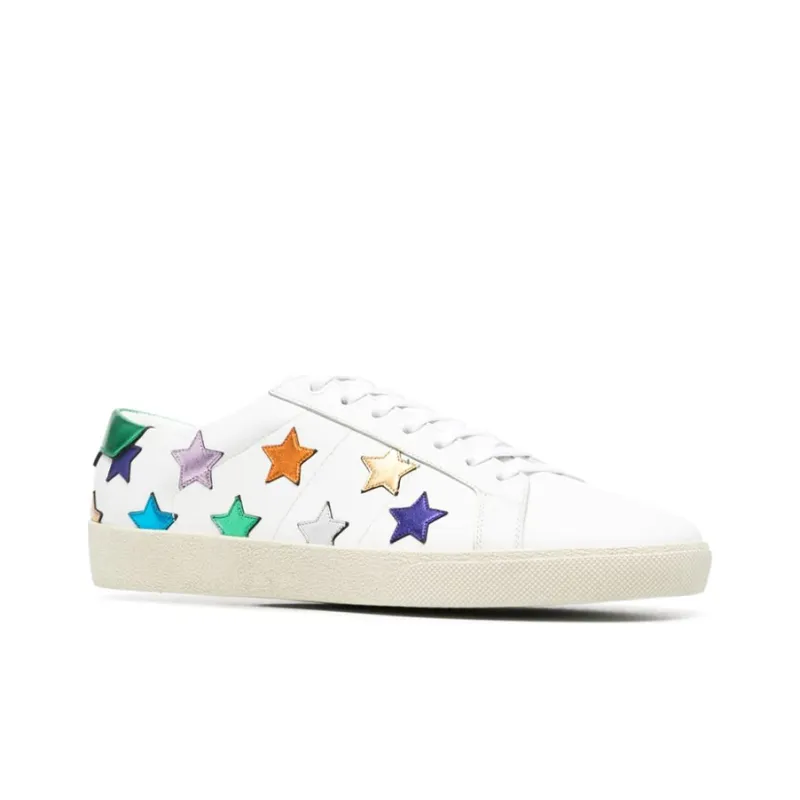 SAINT LAURENT Low Top Stylish Skateboarding Shoes Men's White-2