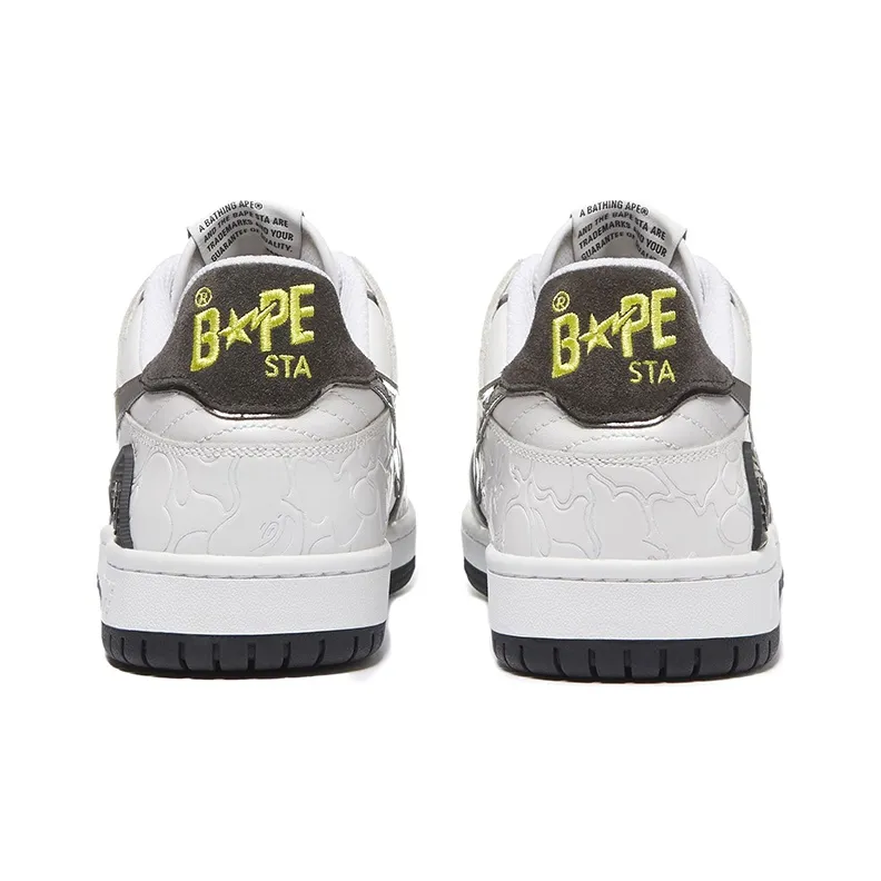 BAPE A BATHING APE Bape SK8 Sta White Silver-4