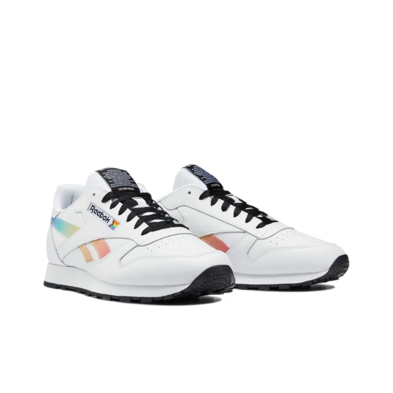 Reebok Classic Leather Pride Cozy Breathable Casual Shoes/Sneakers Unisex White Orange-2