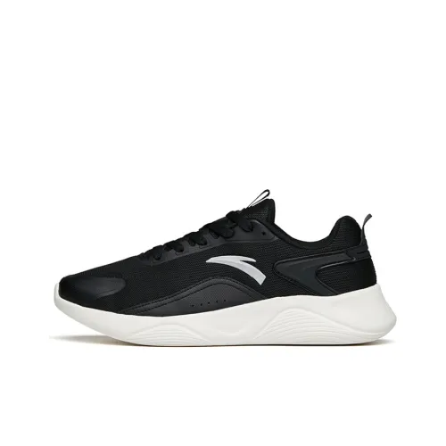 Anta Cushioning Wear Resistant Low Top Casual Shoes Men's Black
