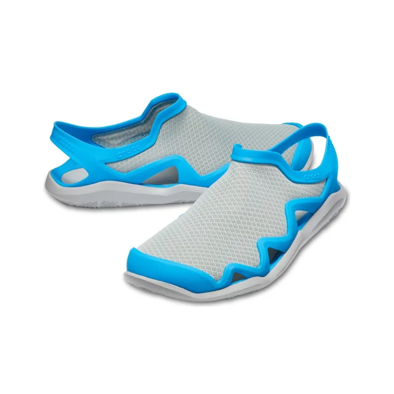 Crocs Swiftwater Mesh Wave Sandals 'Grey Blue'-3