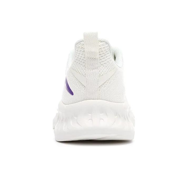 Erke Nibbled Cushioning Anti-Slip And Wear-Resistant Low-Top Running Shoes Men's White Purple-3