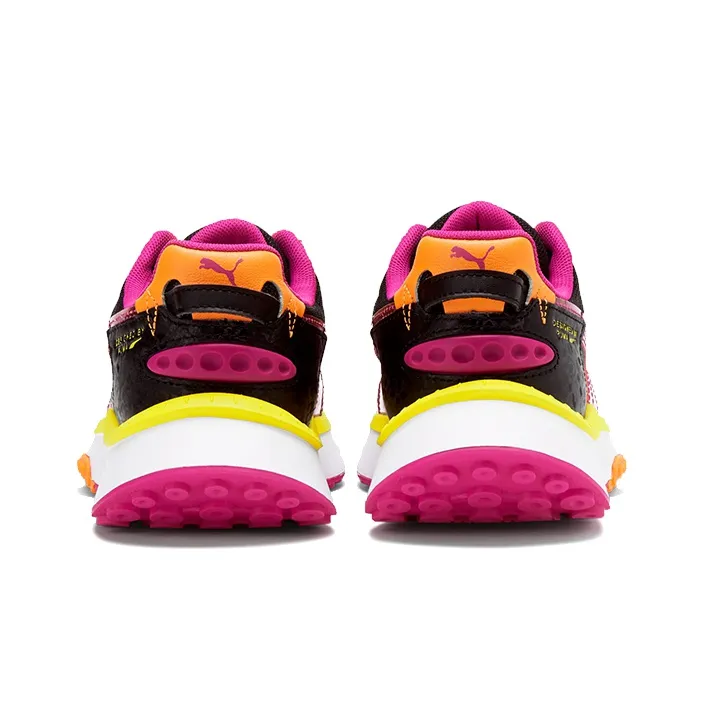 PUMA Wild Rider Casual Shoes Women's Low-Top Black/Rose Red-3