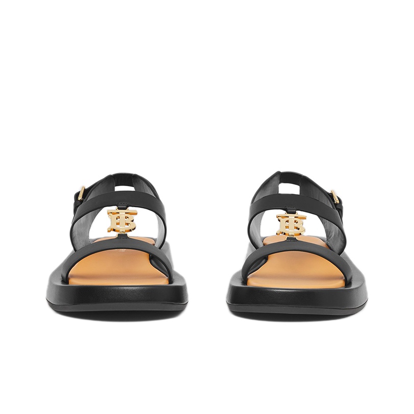 サンダル・ミュール Burberry Black Leather Sandals 24785686_54944757_322.jpg