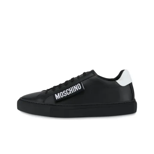 MOSCHINO Skateboard Shoes Men Low-Top Black