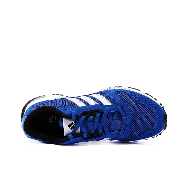 Adidas Marathon 10 Non-slip Lightweight Low-Top Running Shoes Men's Blue White-2