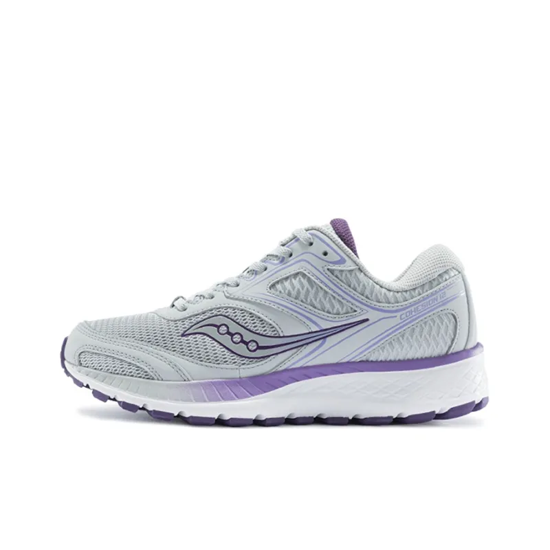Saucony Cohesion 12 Lightweight Low-Top Running Shoes Women's Gray Purple-0