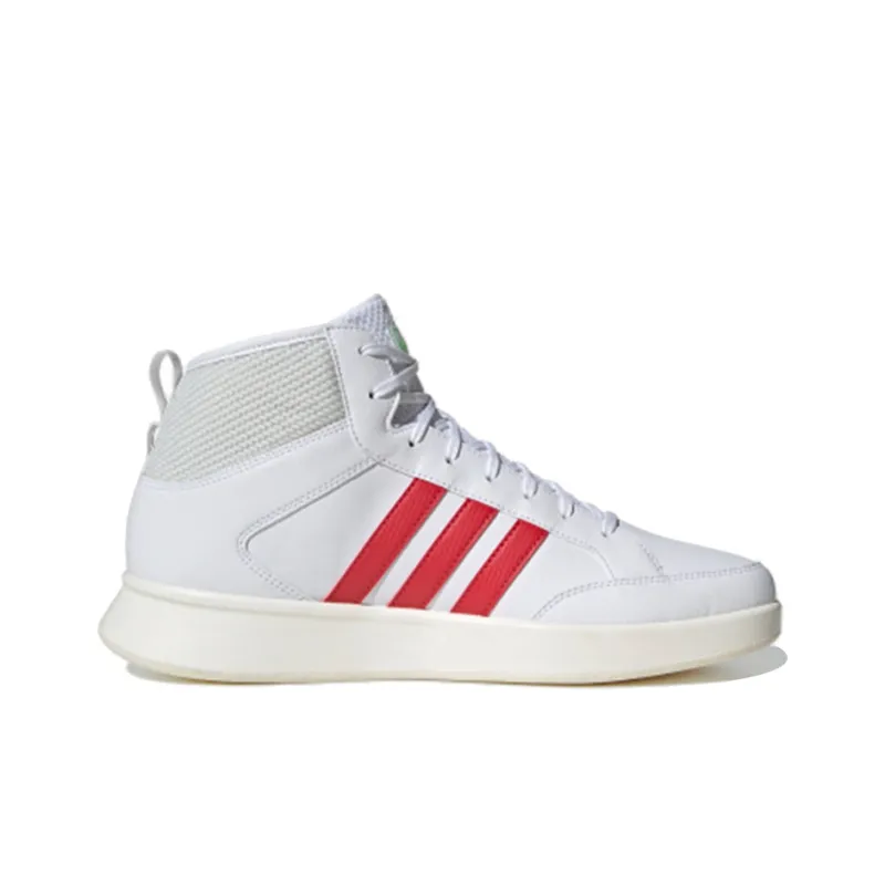 Adidas Court80s Mid High Top Casual Skate Shoes Unisex White Red Gray-1