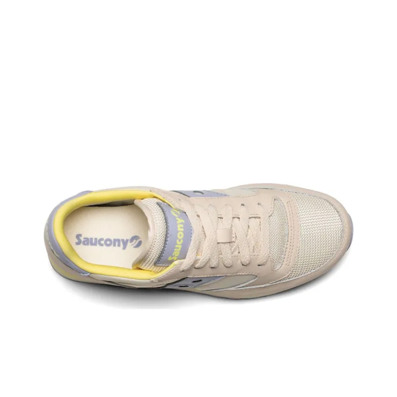 Saucony Jazz Triple Blossom Low-Top Running Shoes Women's White Blue Yellow Standard M-3