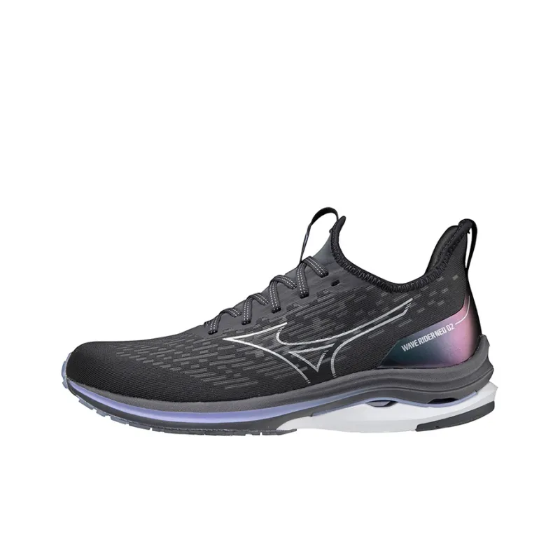 Mizuno Wave Rider Neo 2 Cushioning Anti-Slip Wear-Resistant Breathability Low-Top Running Shoes Women's Black Gray-0