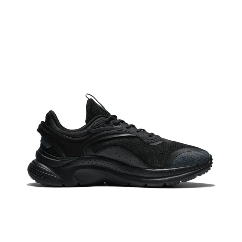 LiNing Liuyun Shock Absorbers With Slip Resistant And Abrasion Resistant Properties Low Top Casual Shoes Men's Black-1