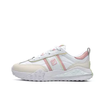 FILA Brick Cushioning Anti Slip And Wear Resistant Low Top Casual Shoes Women's White Pink