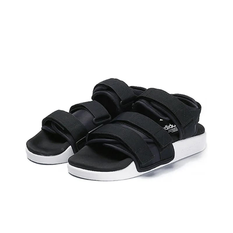 Adidas Adilette Sandal Beach Sports White Sandals 'Black White' Women's-2