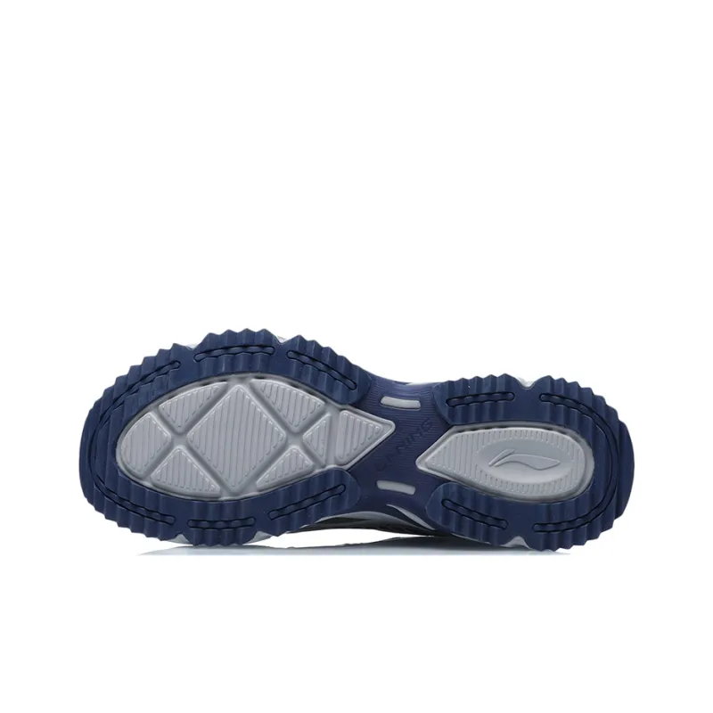 LiNing Shock Absorbing, Non Slip, Wear Resistant, Breathable And Lightweight Low Top Running Shoes Unisex Gray Blue-4