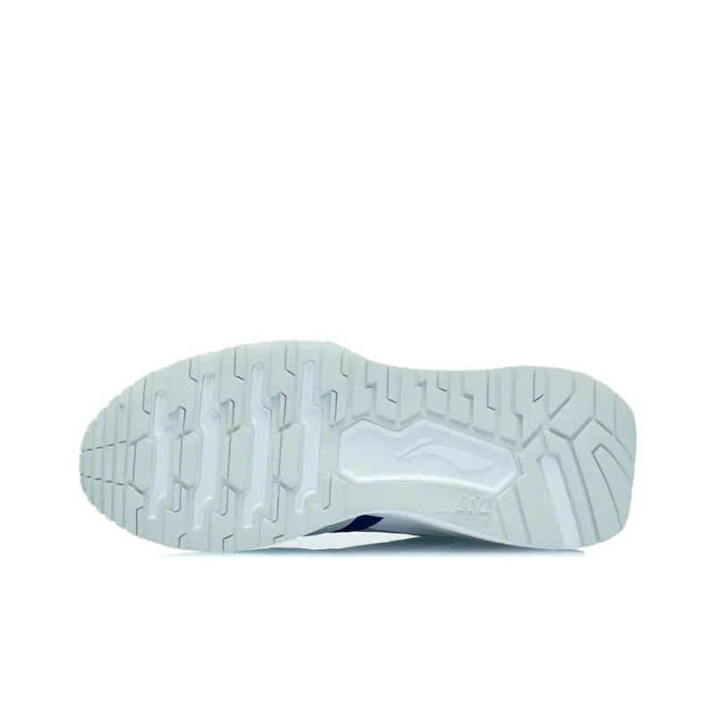 LiNing 001 Cushioning Rebound Low-Top Running Shoes Women's White Gray Blue-4