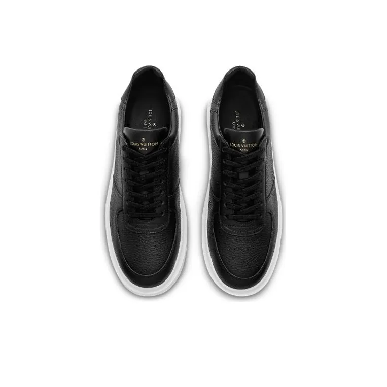 LOUIS VUITTON Beverly Hills Low Top Skateboard Shoes Men's Black-4