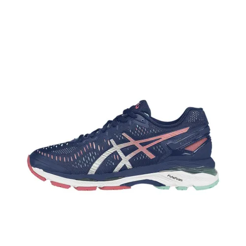 Asics Gel-Kayano 23 Running Shoes Women's Low-Top Blue/Silver/Pink