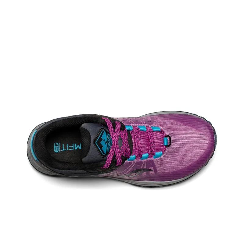 Saucony Mad River TR Cushioned Anti-Slip And Wear-Resistant Lightweight Low-Top Running Shoes Women's Black Purple-3