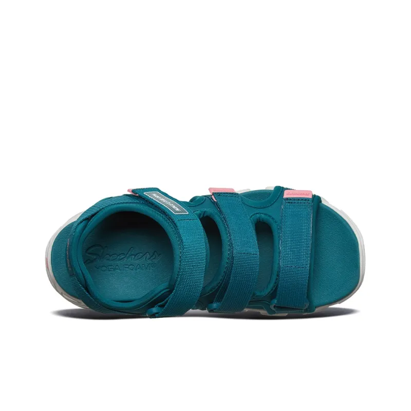 Skechers D Lites 2.0 Fashion Leisure Sandal Blue/Green Women's-3