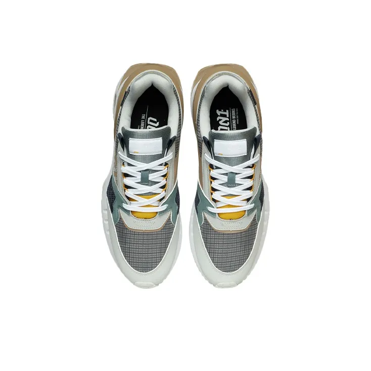 LiNing 001 Lightweight And Breathable Low Top Running Shoes Men's Gray Blue-3