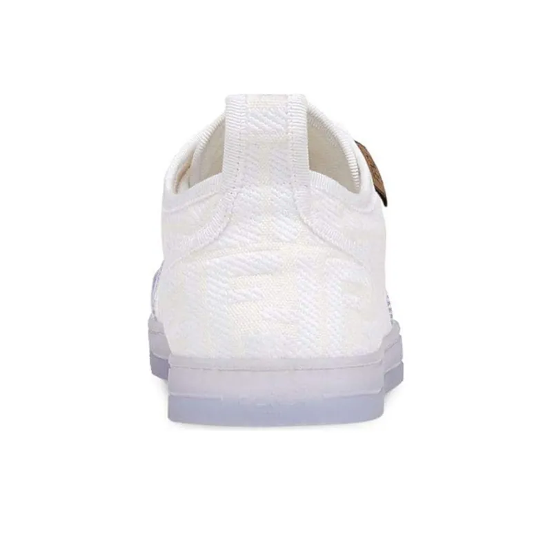 FENDI Women's Roma Canvas Low 'FF Motif - White'-4