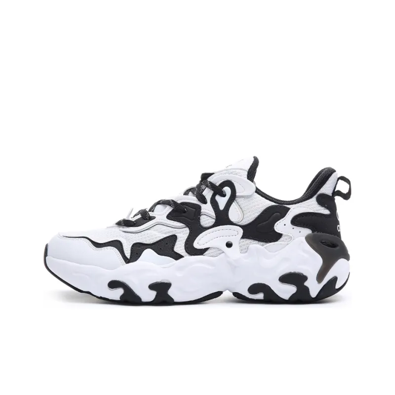 Erke Shock Absorbers With Slip Resistant And Abrasion Resistant Properties Low Top Running Shoes Men's Black White-0