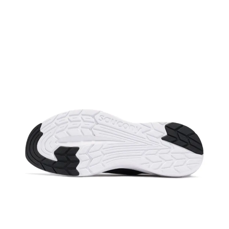 Saucony Humming 1 Cushioned Slip Resistant Abrasion Resistant Breathable Low Top Running Shoes Men's Black White-4