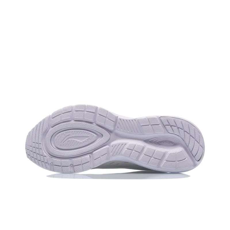 LiNing Slip Resistant Cushioning Low Top Running Shoes Women's White Orange-4