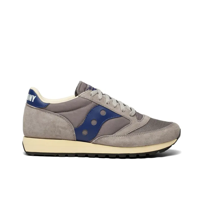 Saucony Jazz 81 NM Low-Top Retro Running Shoes Unisex Gray Blue Standard M-1