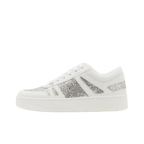 Jimmy Choo Hawaii Skateboard Shoes Women's Low-Top White/Silver