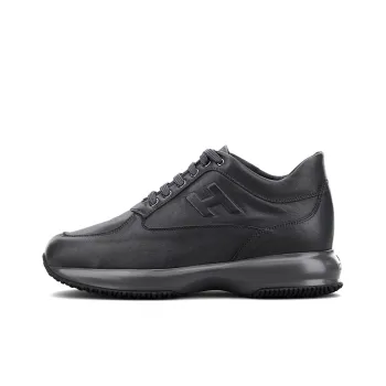 HOGAN Interactive Cushioning Anti-Slip And Wear-Resistant Low-Top Casual Shoes Men's Black