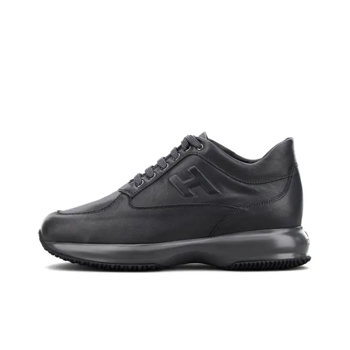 HOGAN Interactive Cushioning Anti Slip And Wear Resistant Low Top Casual Shoes Men's Black