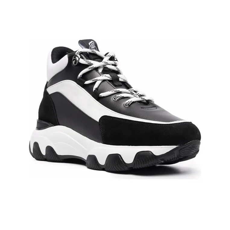 HOGAN Hyperactive Cushioning Anti-Slip And Wear-Resistant High-Top Running Shoes Women's Black White-1