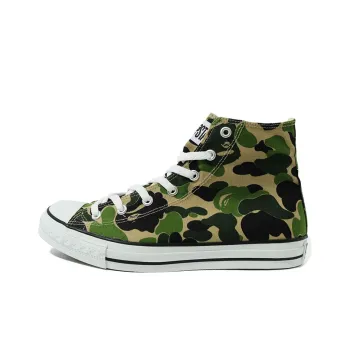 A BATHING APE ABC Camo Ape Sta Hi Stylish Skateboarding Shoes Women's Camouflage