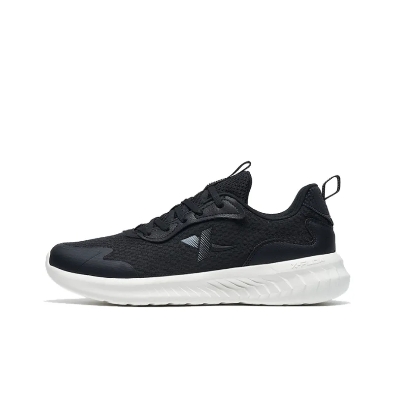 XTEP Cloud DC Cushioning Anti Slip And Wear Resistant Low Top Running Shoes Men's Black White-0
