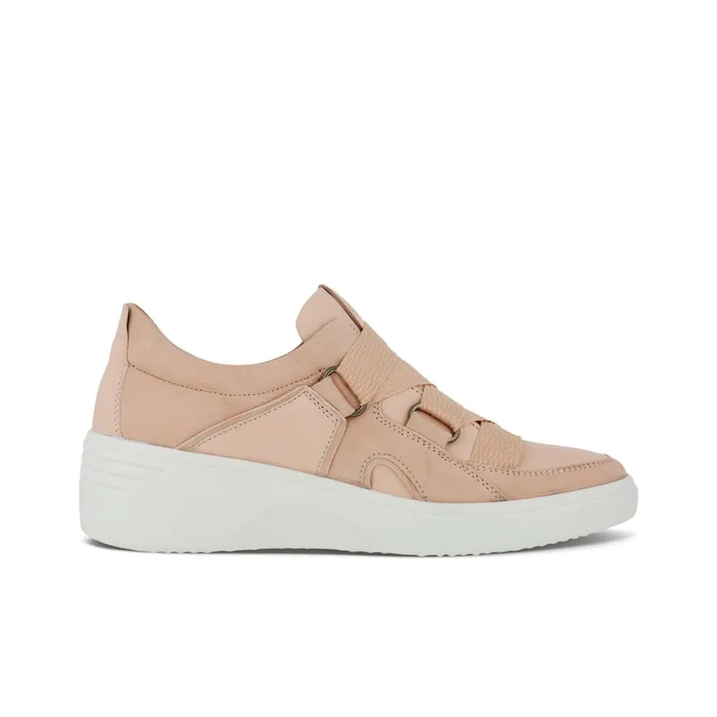 Ecco Soft 7 Wedge Stylish Skateboarding Shoes Women's Light Pink-1