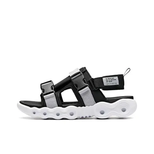 ANTA Beach Sandals Men Black/Dusty Gray/ANTA White