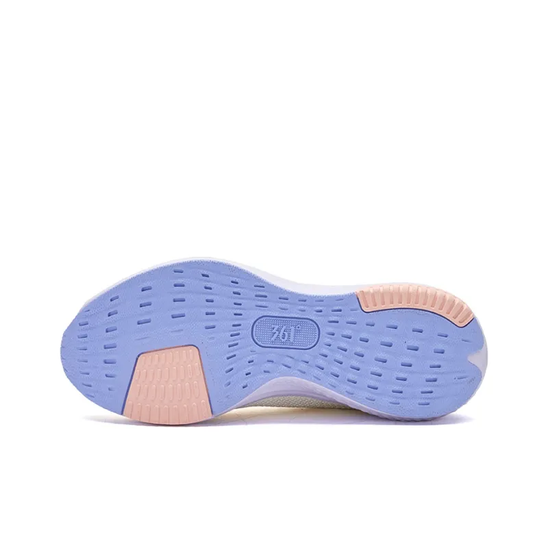 361° Fluttering Strength Breathable And Resilient Low-Top Running Shoes Women's White Purple-4