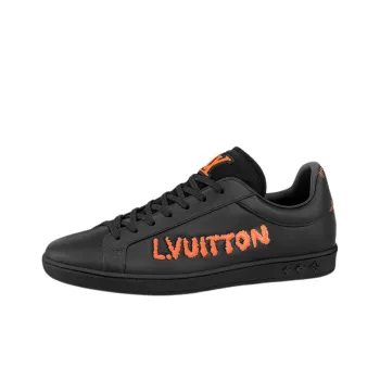 LOUIS VUITTON Lv Luxembourg Samothrace Sneakers 'Black With Orange'