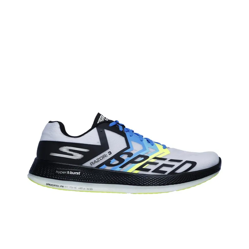 Skechers Go Run Razor 3 Cushioning Anti-Slip And Wear-Resistant Low-Top Casual Running Shoes Men's Gray Black-1