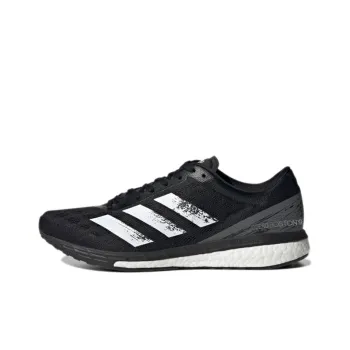 Adidas Adizero Boston 9 Anti-Slip Wear-Resistant Low-Top Running Shoes Men's Black White