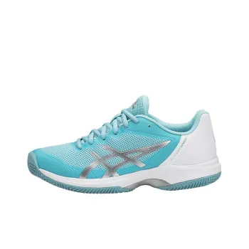 Asics Gel-Court Speed Wear-Resistant Low-Top Running Shoes Women's Blue Silver White