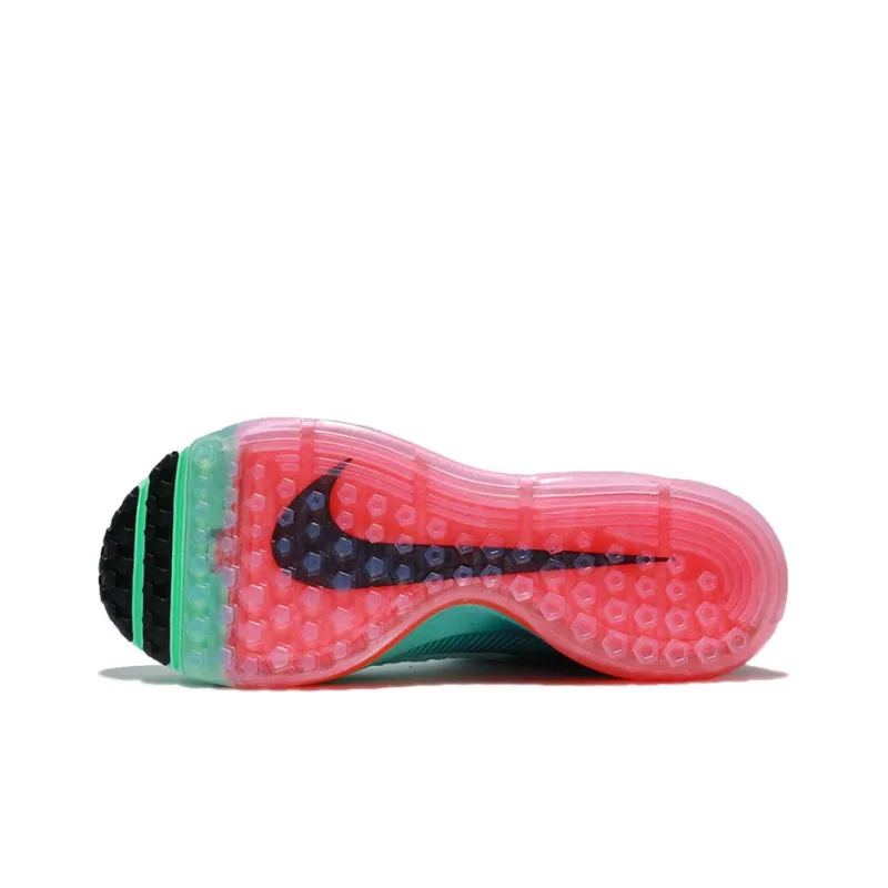 Nike All Out Flyknit Running Shoes Women's Mid-Top Green/White-4