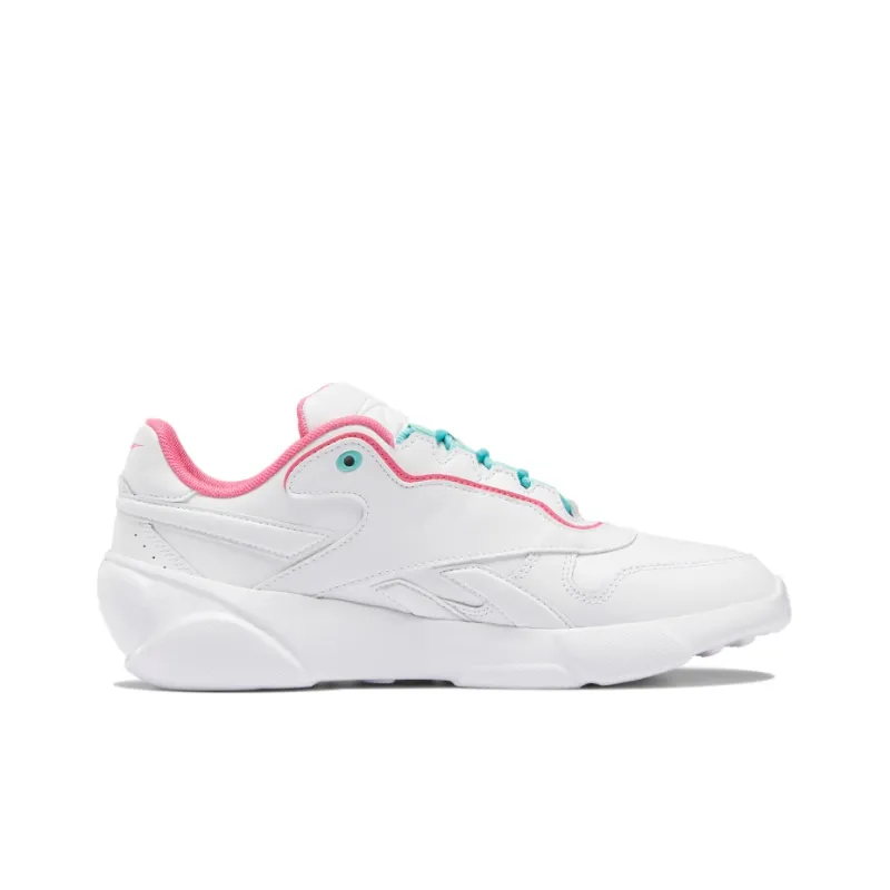 Reebok Classic Leather Running Shoes Women's Low Top White/Peach Pink-1