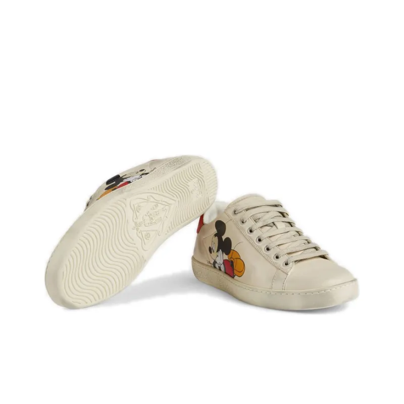 GUCCI Disney X GUCCI Women's Ace Low 'Mickey Mouse Ivory' Women's-4