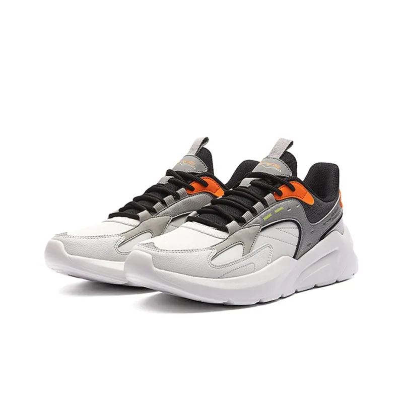 Erke Bashan Anti Slip Wear Resistant Low Top Sports Casual Shoes Men's Black Gray-1