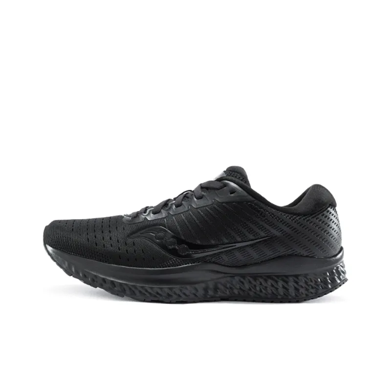 Saucony Guide 13 Cushioning Anti Slip And Wear Resistant Support Low Top Training Running Shoes Women's Black-0