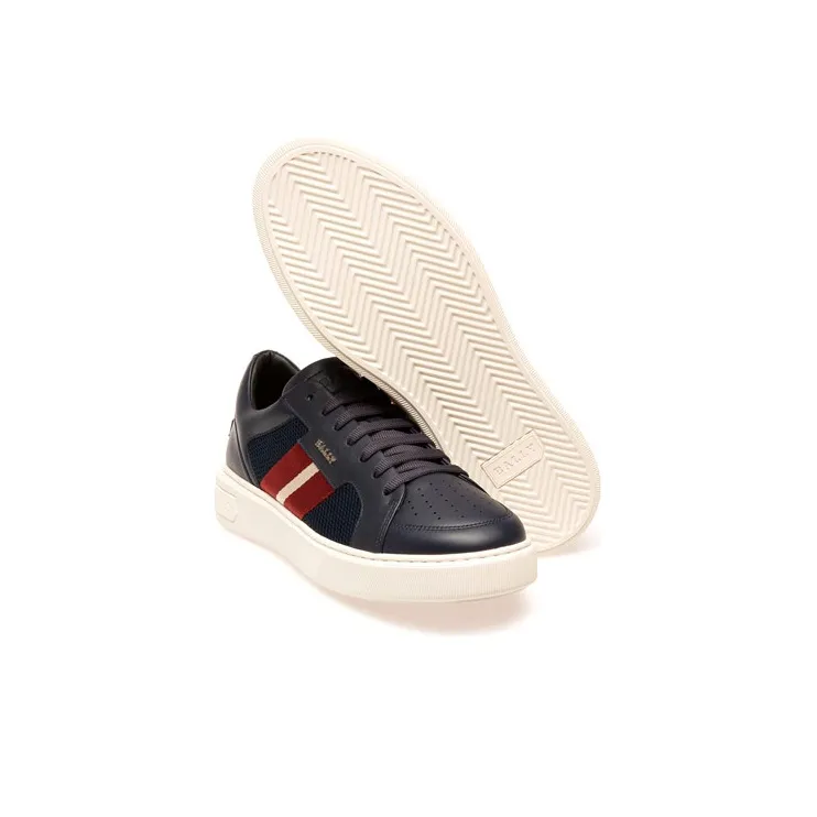 BALLY Low Top Stylish Skateboarding Shoes Men's Marine Blue-2