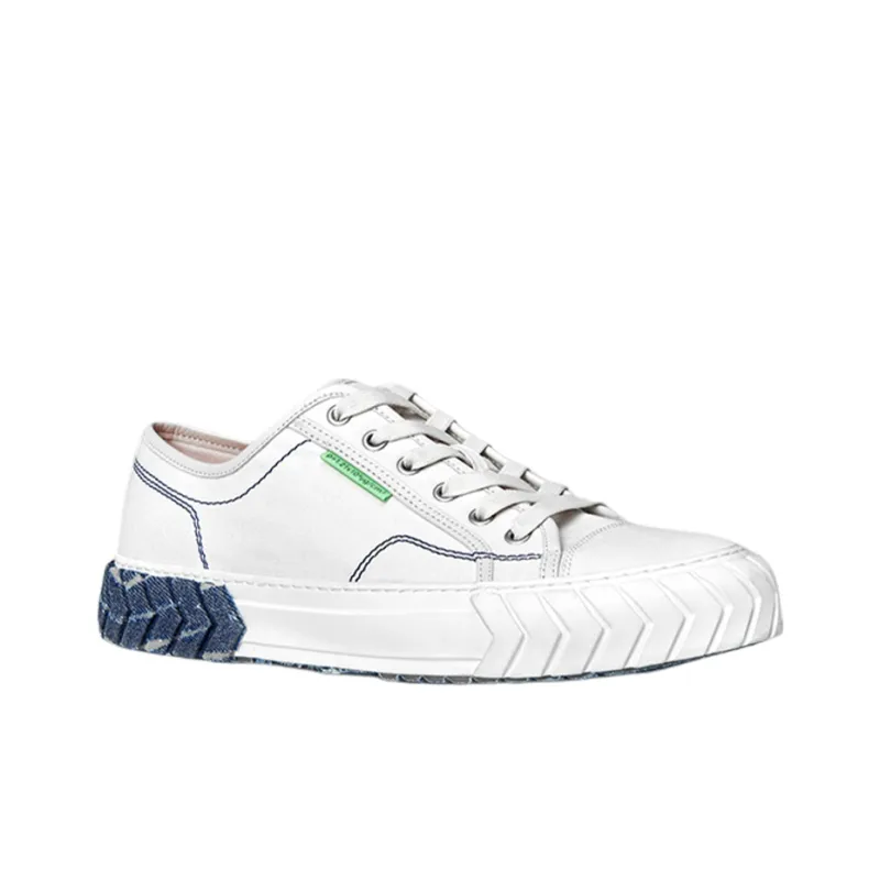 Both Skateboard Shoes Women's Low Top White Blue-1