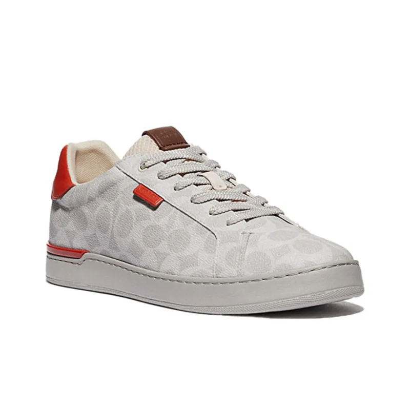 COACH CitySole Lowline Low Top Stylish Skateboarding Shoes Men's Gray Red-2